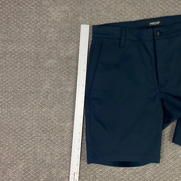 Proof The Nomad Shorts Men's 31 Blue Flat Front Performance Golf Huckberry Chino - Picture 11 of 13